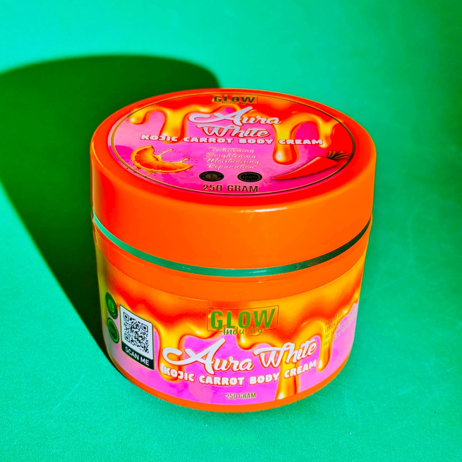 Glow Aura White Kojic Carrot Body Cream 250g