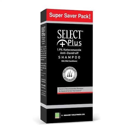 Select Plus 1.9% Ketoconazole Anti-Dandruff Shampoo 200ml